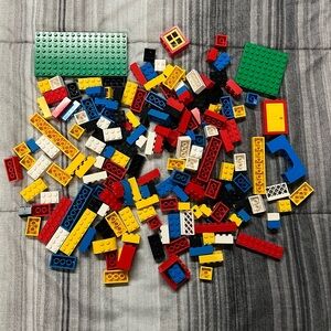 Vintage Lego blocks. 1 lb. 1 pound bag of toy legos. Various pieces. Not a set!